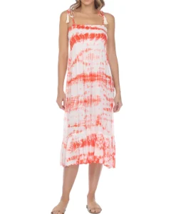 Women's Tie-Dye Cover-Up Midi Dress