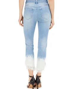 Women's Tie-Dyed Angled-Hem Mop Jeans