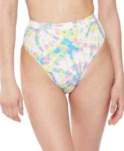 Women's Tie-Dyed High-Waist Bikini Bottoms