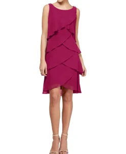 Women's Tiered Chiffon Dress