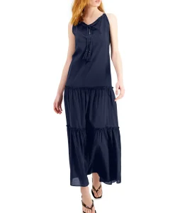 Women's Tiered Halter Maxi Dress