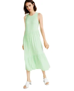 Women's Tiered Midi Sleeveless Dress