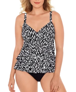 Women's Tiered Tummy-Control One-Piece Swimsuit
