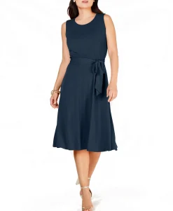 Women's Tie-Waist Midi Dress