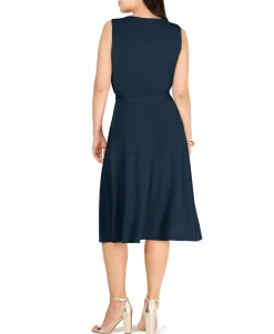 Women's Tie-Waist Midi Dress