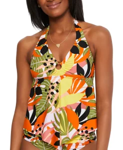 Women's Tropical-Print Tankini Top