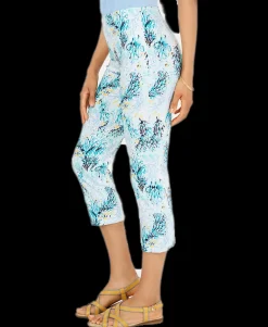 Women's Tummy-Control Printed Capris