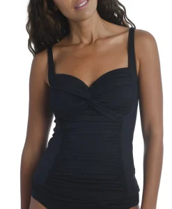 Women's Twisted Bandeau Tankini Top