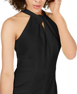 Women's Twist-Front Halter Jumpsuit