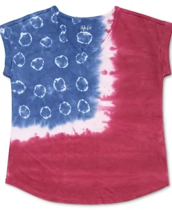 Women's Tye-Dyed American Flag T-Shirt