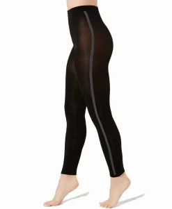 Women's Varsity-Stripe Footless Tights