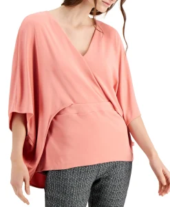 Women's V-Neck Dolman-Sleeve Top