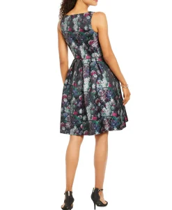 Women's V-Neck Fit & Flare Dress