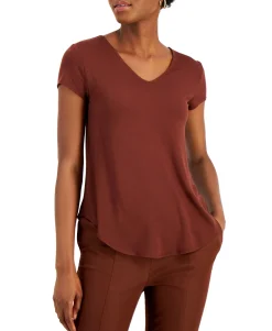 Women's V-Neck Knit T-Shirt