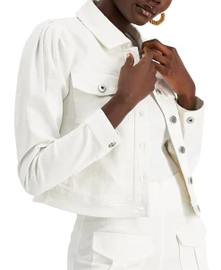 Women's Volume-Sleeve Denim Jacket