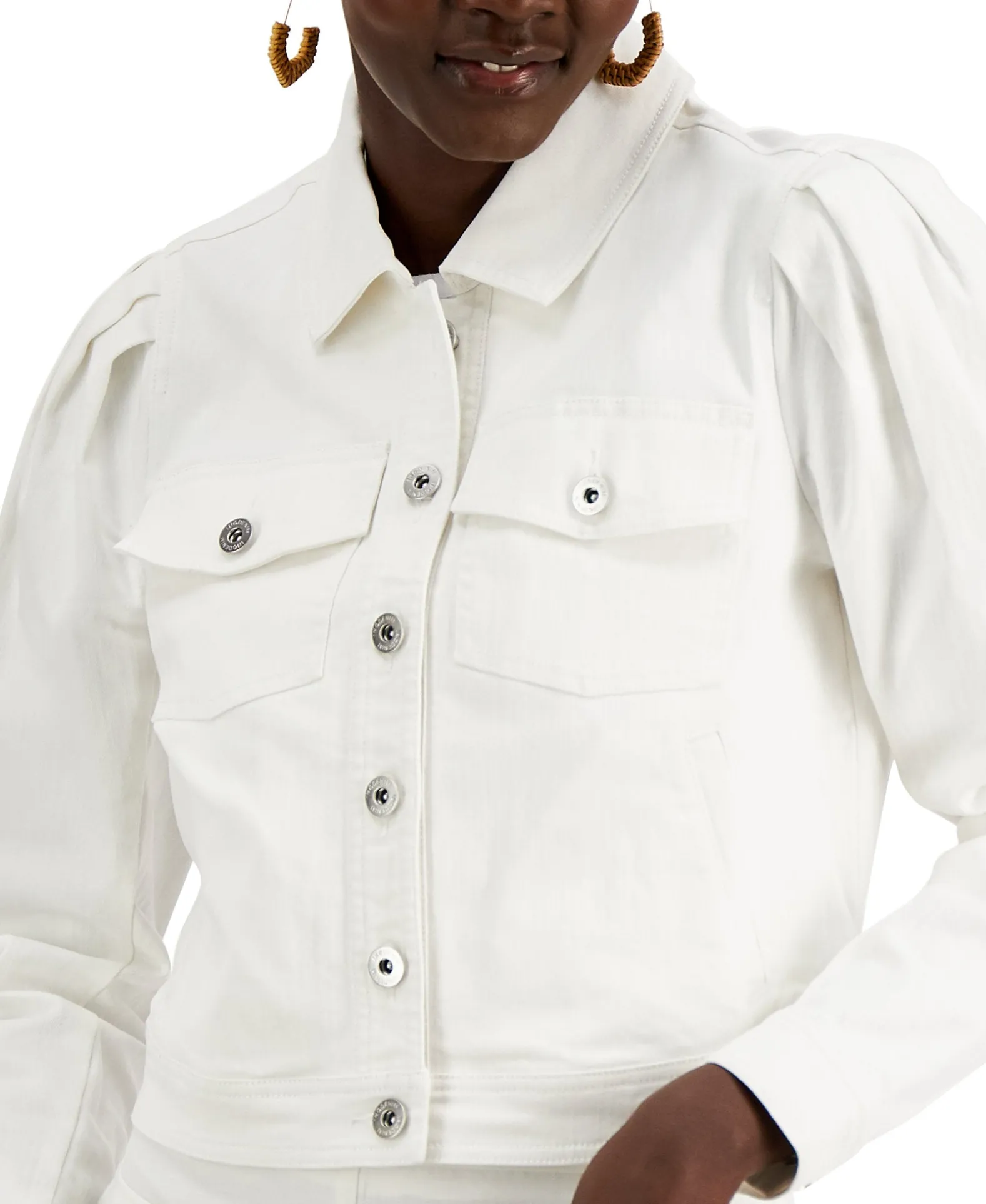 Women's Volume-Sleeve Denim Jacket