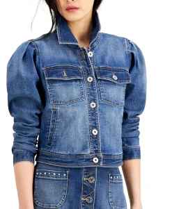 Women's Volume-Sleeve Denim Jacket
