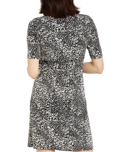 Women's Waist-Tie Surplice Maternity Dress