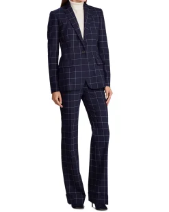 Women's Windowpane Check Blazer