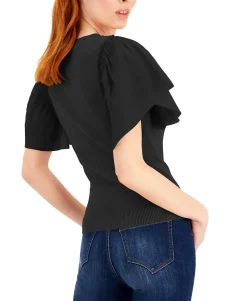 Women's Woven-Sleeve Top